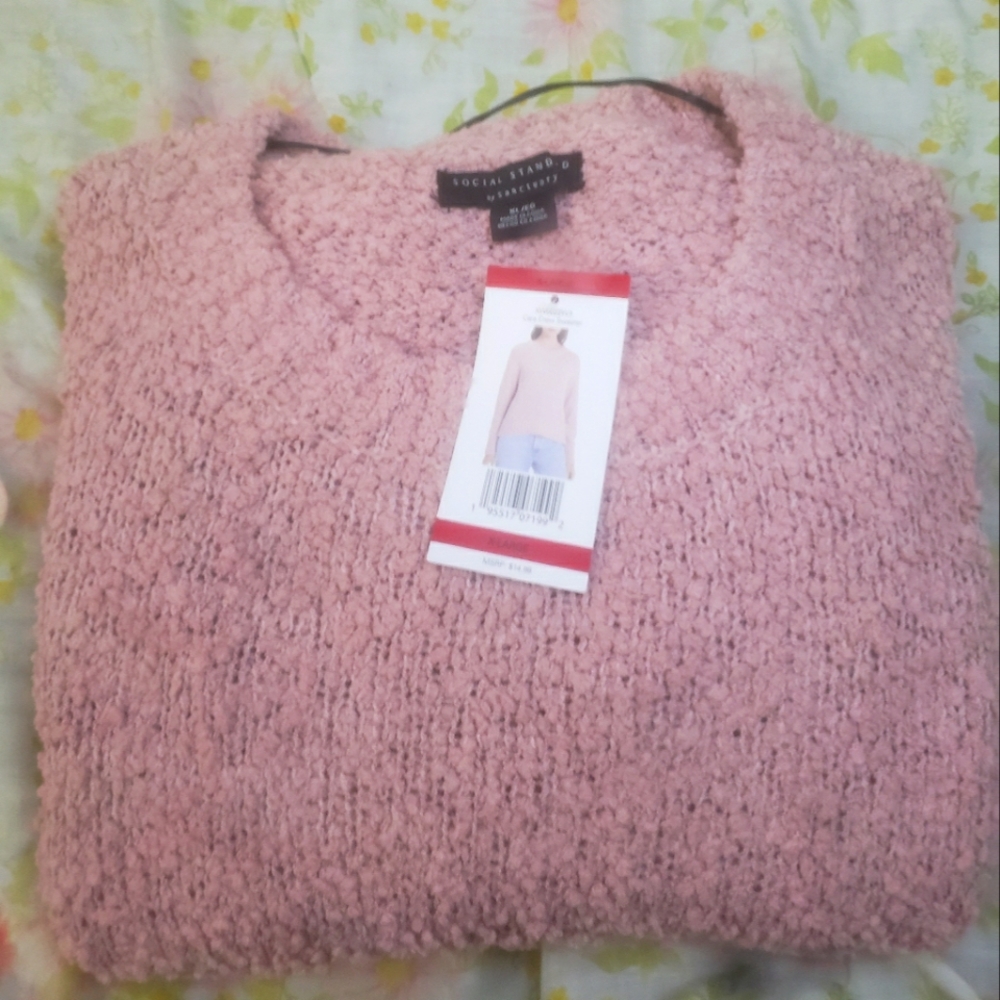 Pink knit sweater